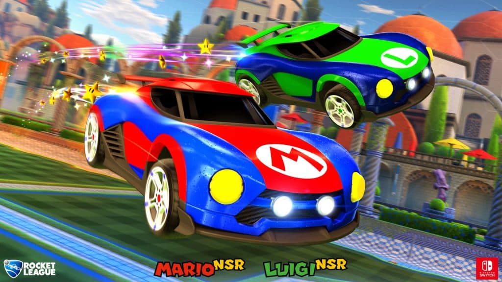 Mario and Luigi rocket league skins