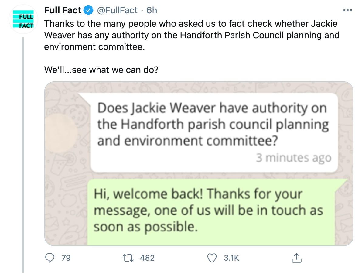 Meme about this Handforth parish council meeting on Twitter