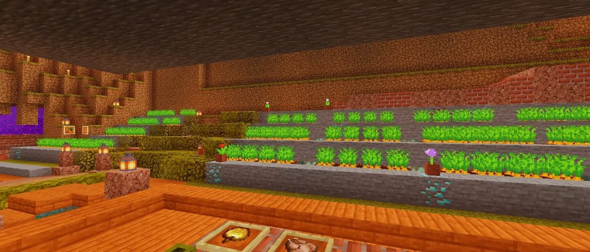 Underground Minecraft farm