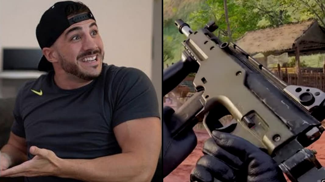 Nickmercs and the LC10 SMG from Warzone