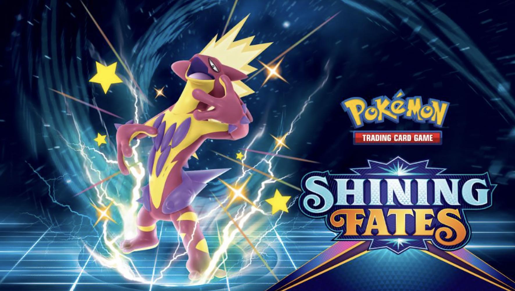 Pokemon TCG Shining Fates Toxtricity promotional wallpaper.