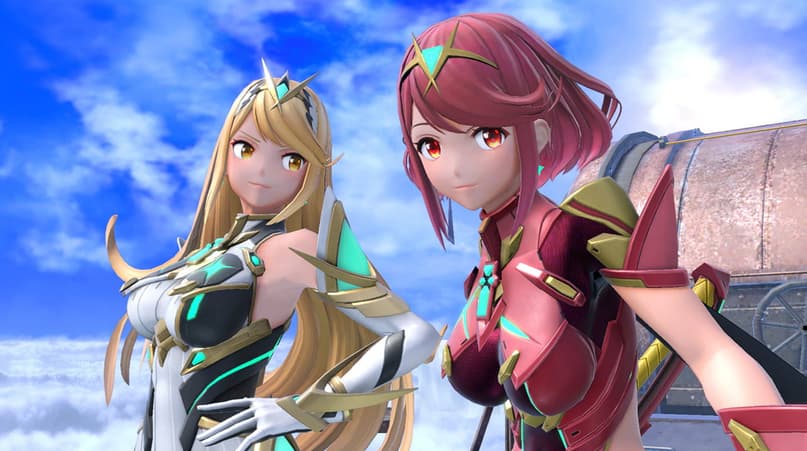 Pyra and Mythra pose in Smash