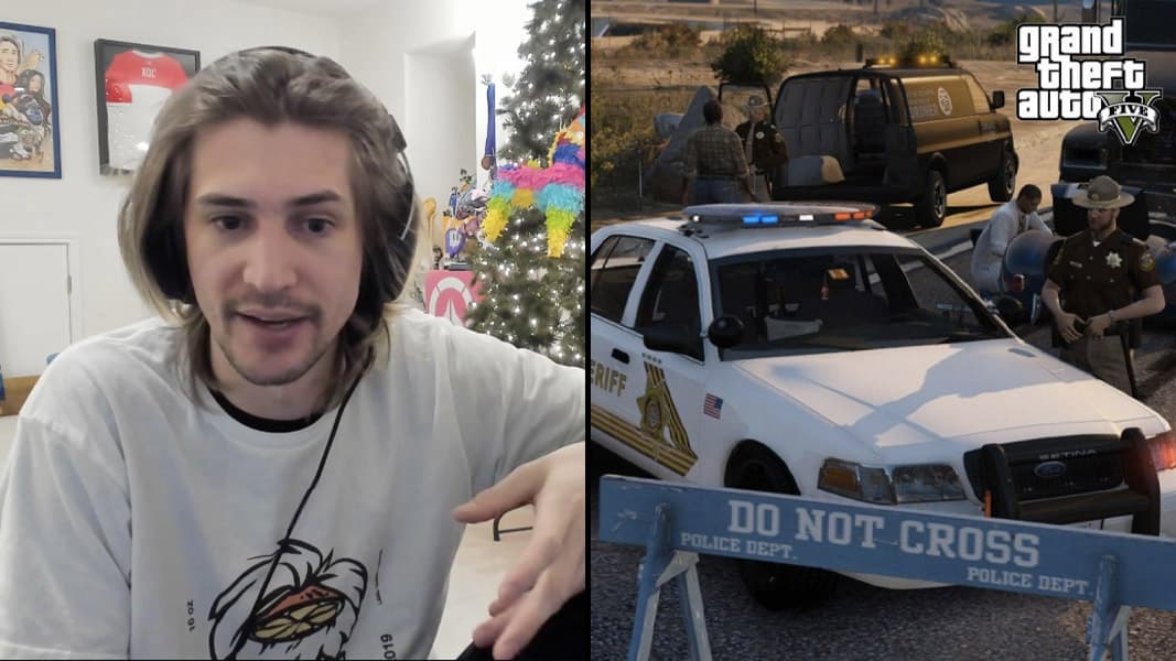 xQc and gta rp cops