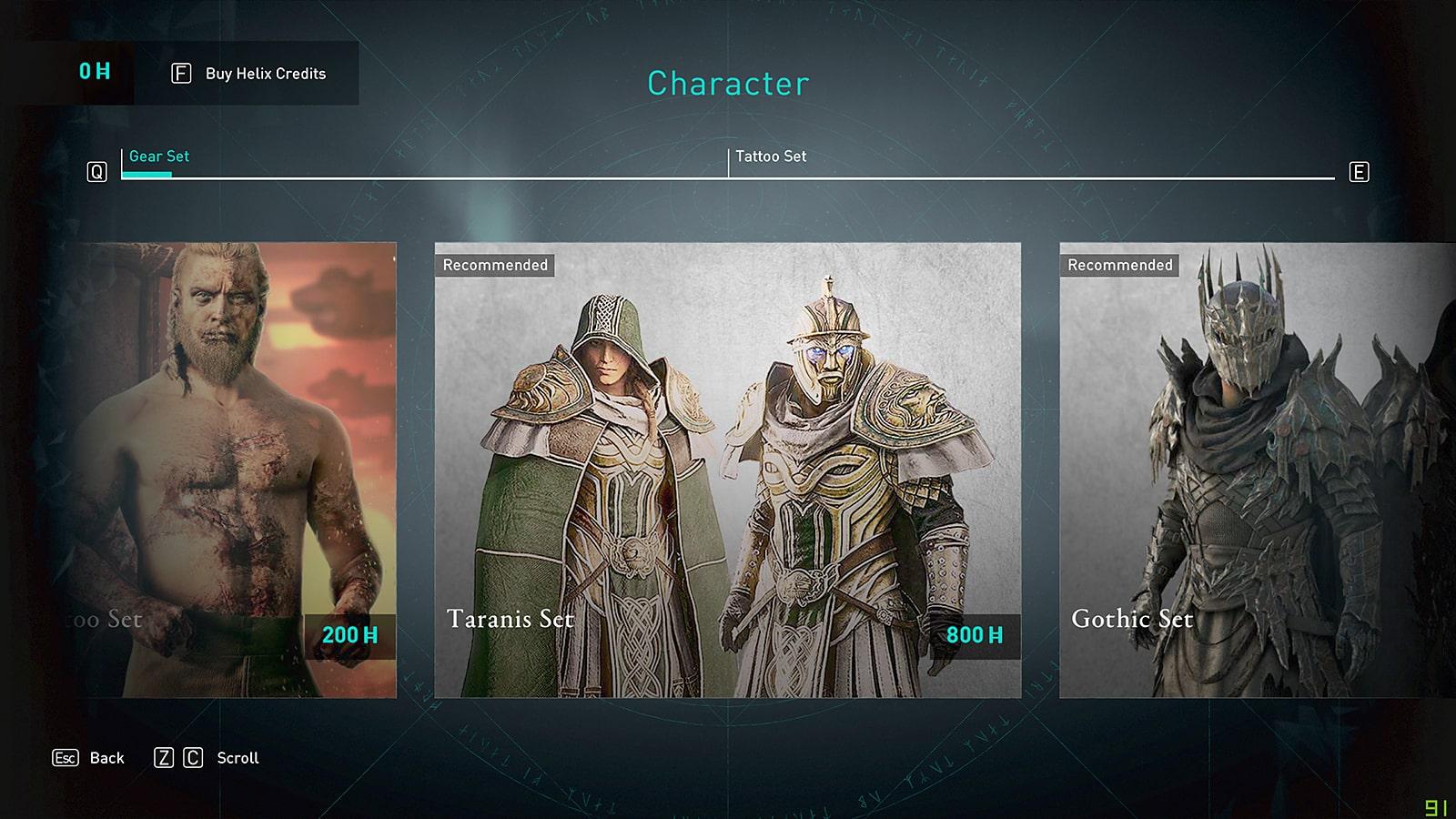Assassin's Creed Valhalla Taranis Skin Set cosmetic