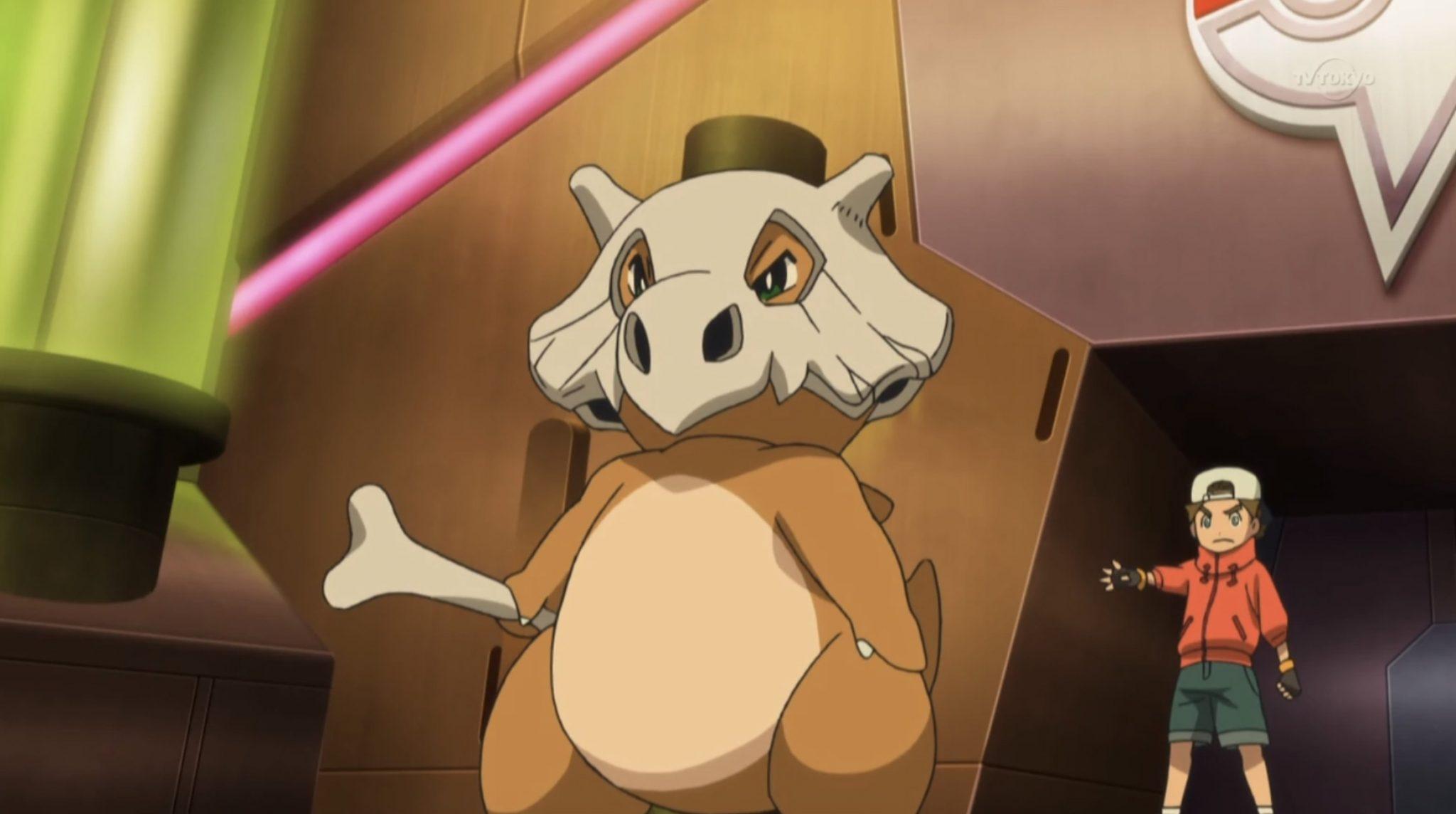 Screenshot of Cubone from Pokemon anime.