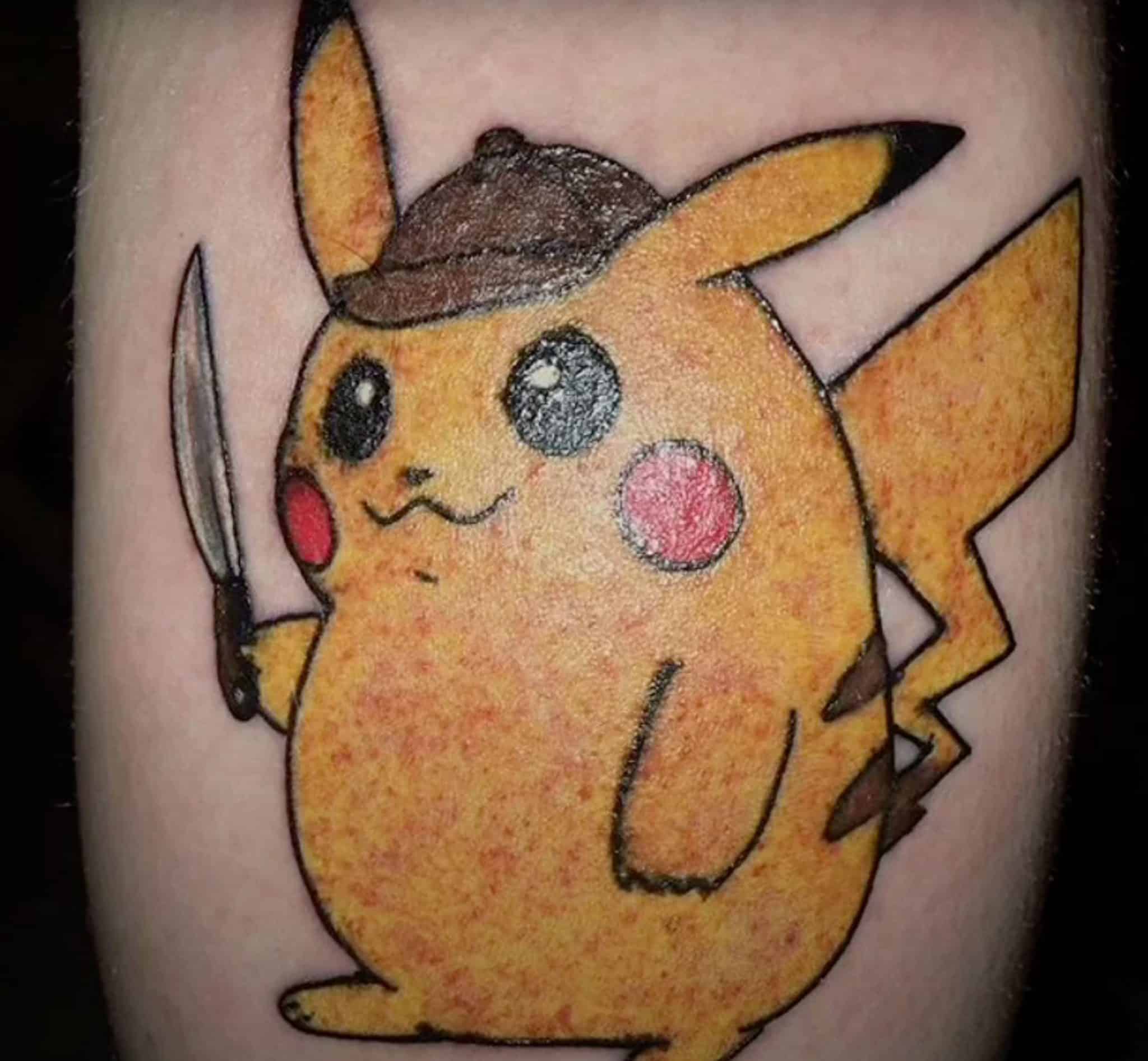detective Pikachu bad Pokemon tattoo