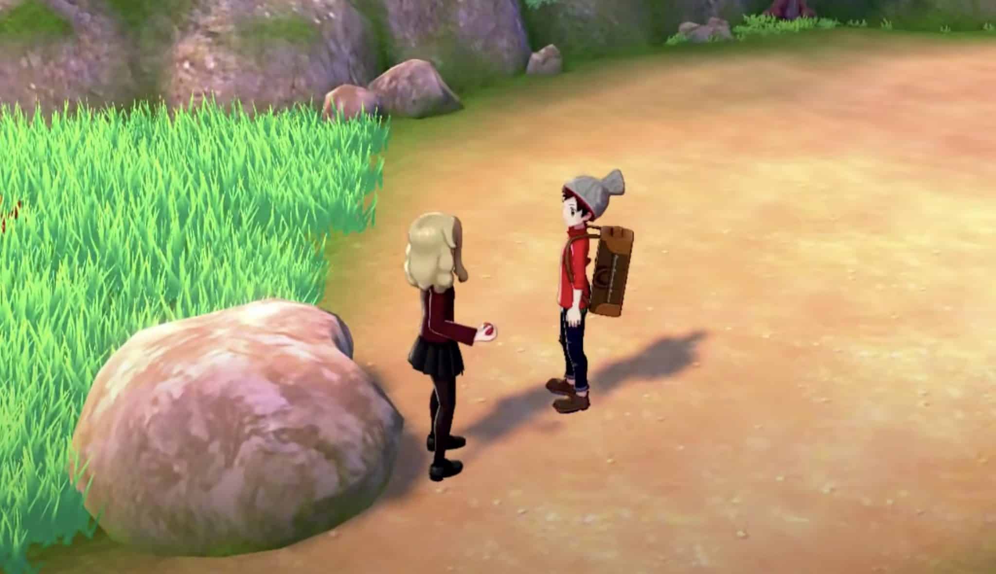 Screenshot of Pokemon Sword & Shield trainer challenge.