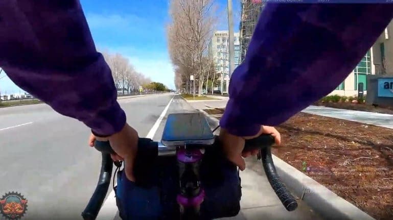 cat6cycling streamer rides bike in bay area