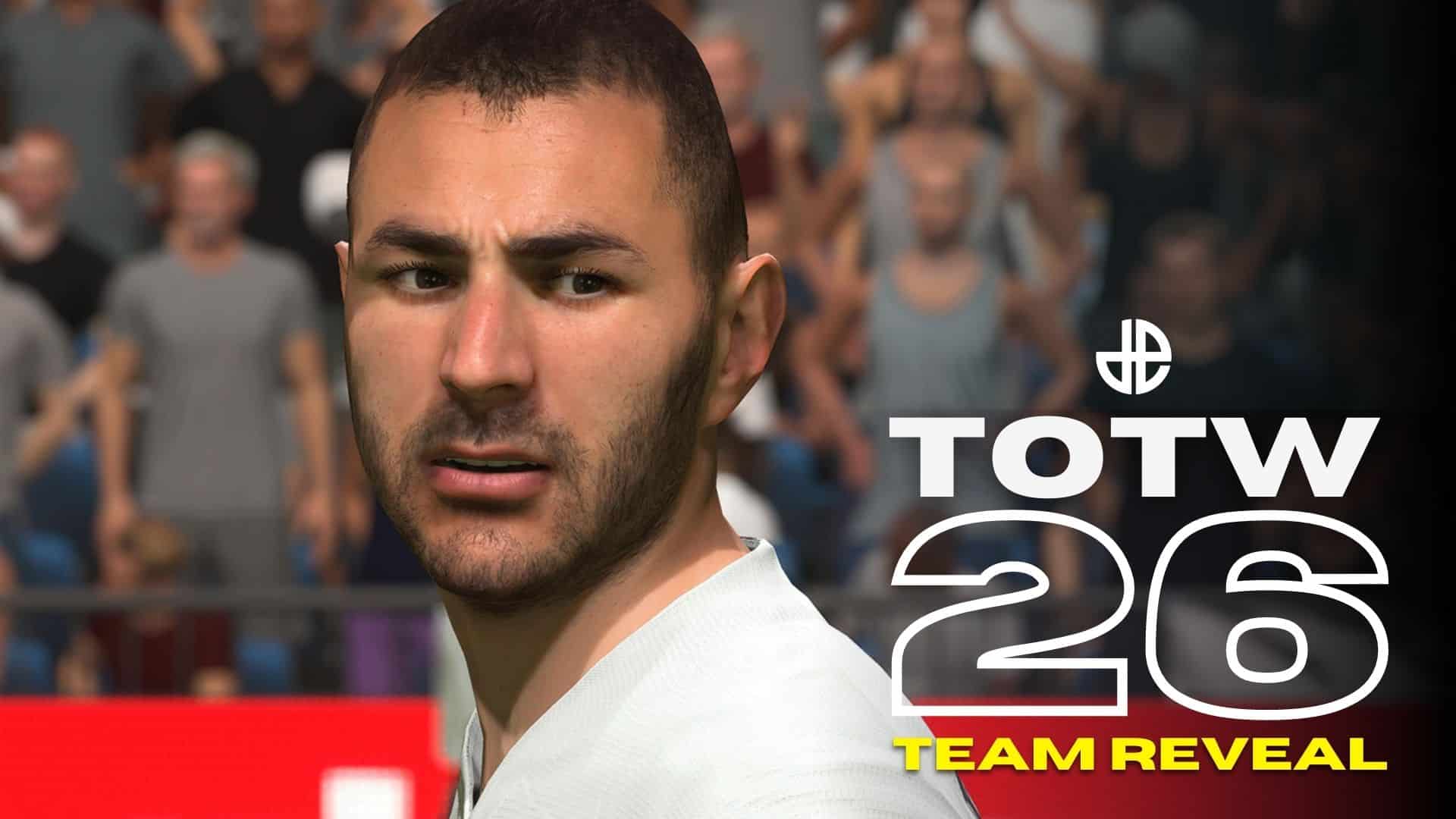 Karim Benzema in the FIFA 21 Team of the Week TOTW 26 FUT lineup revealed.