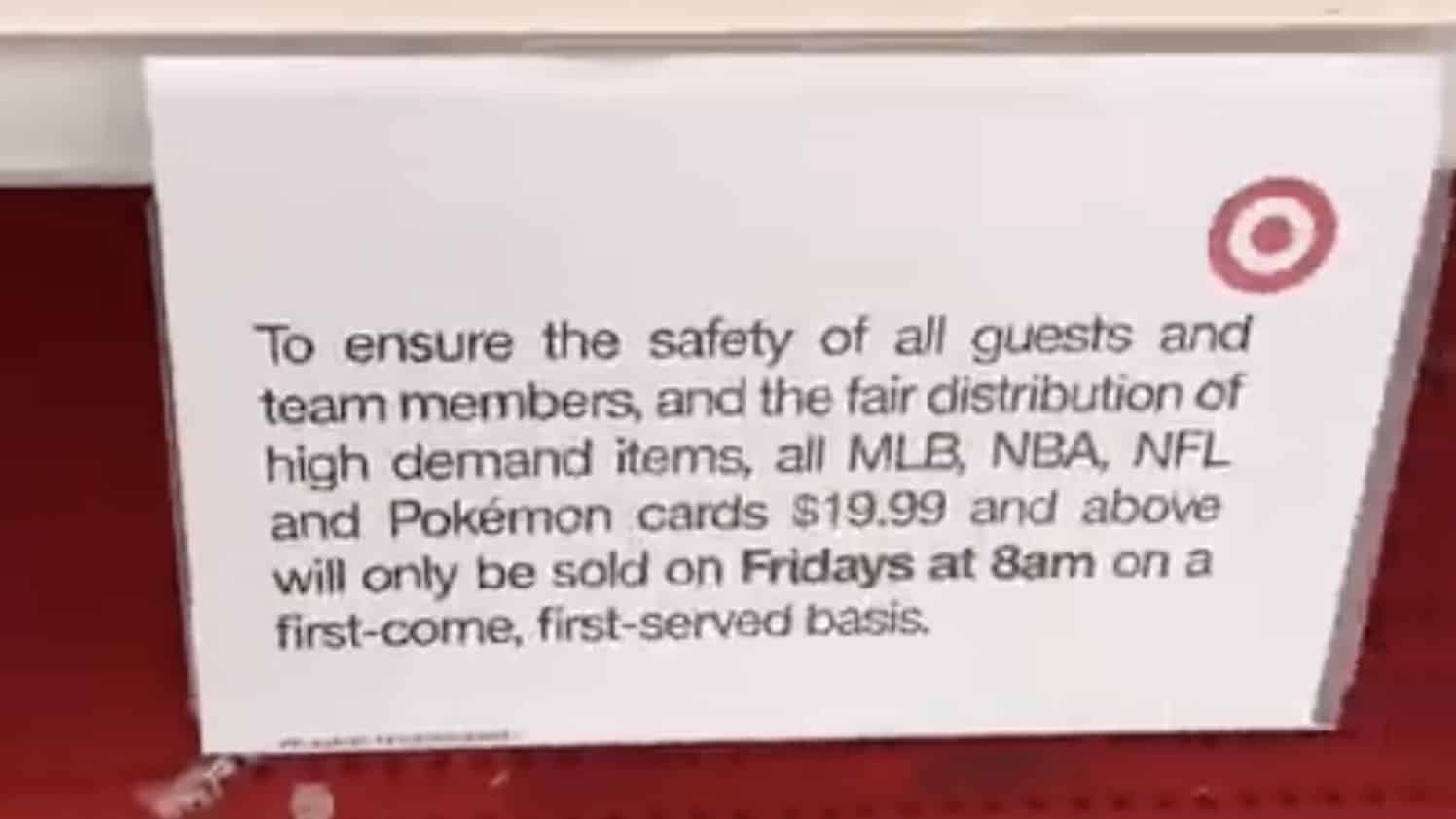 Target policy change due to Pokemon Cards