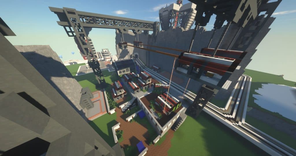 Apex Legends Train Yard in Minecraft