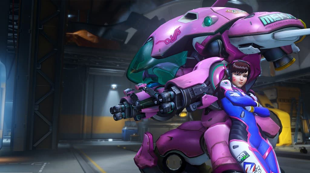 Dva poses on Watch Point