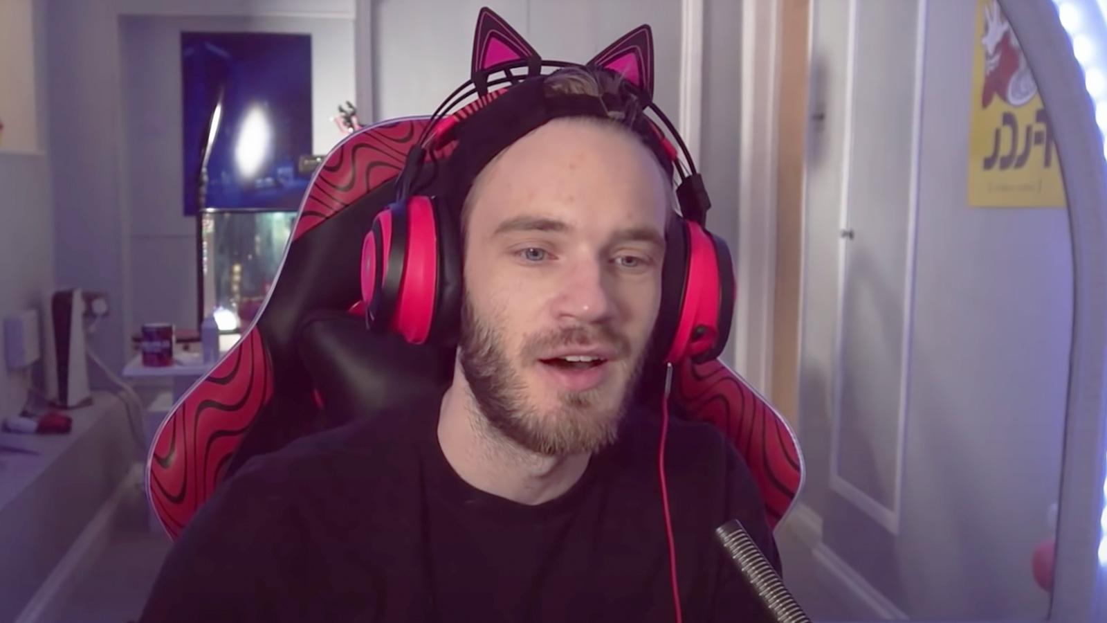 Screenshot of PewDiePie stunned while reading 10 year old message that predicted his success on YouTube.