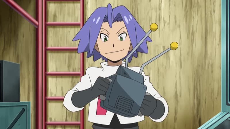 An image of Jesse in Pokemon with a Dowsing Machine