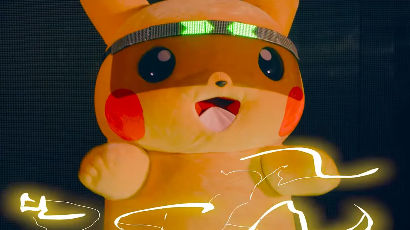 "DJ Pikachu" drops electric beats in a Pokemon Lighting Remix.