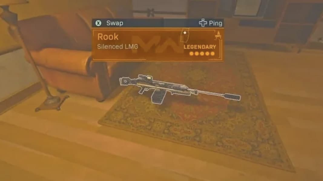 Rook LMG on the ground in Warzone