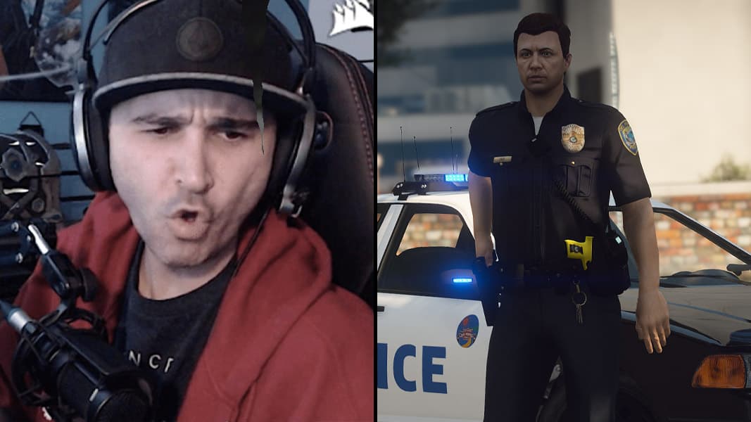 Summit1G and a cop in GTA RP