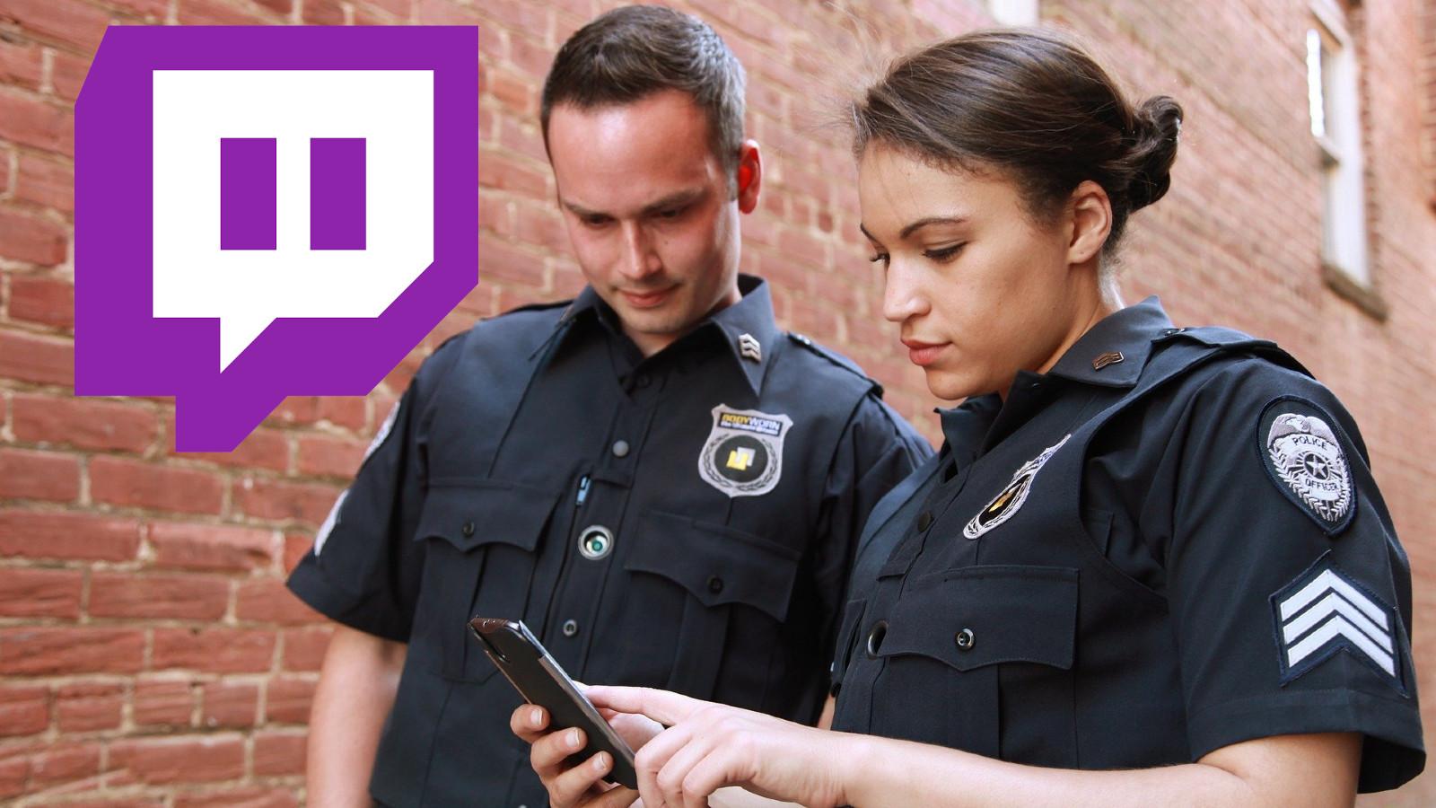 Law enforcement check phone on twitch