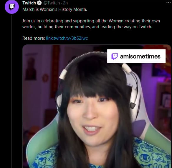 Twitch deletes twitter post