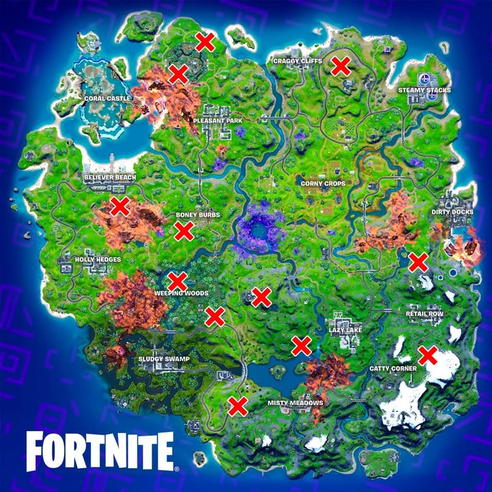 Fortnite Wolf Spawn Locations Season 8 map
