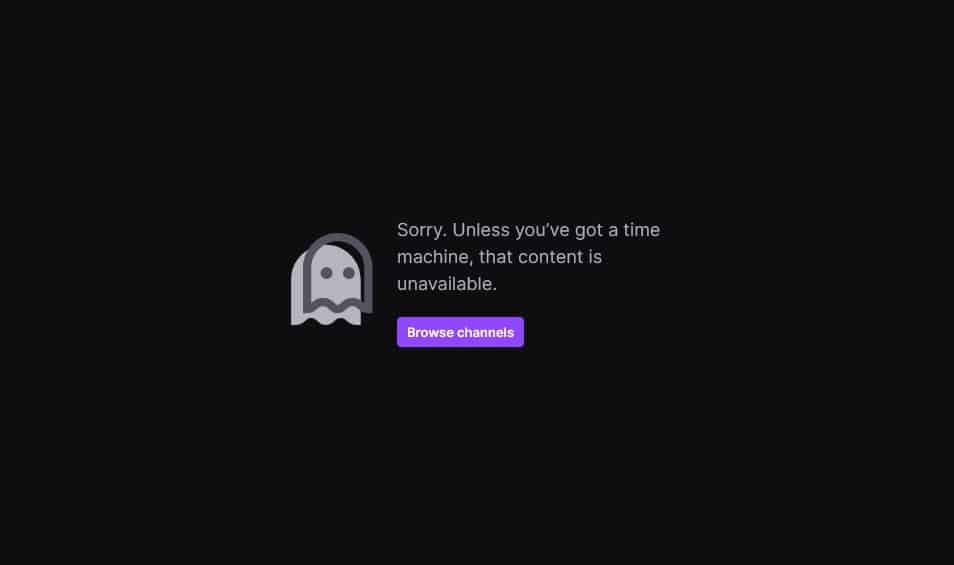 Twitch channel banned