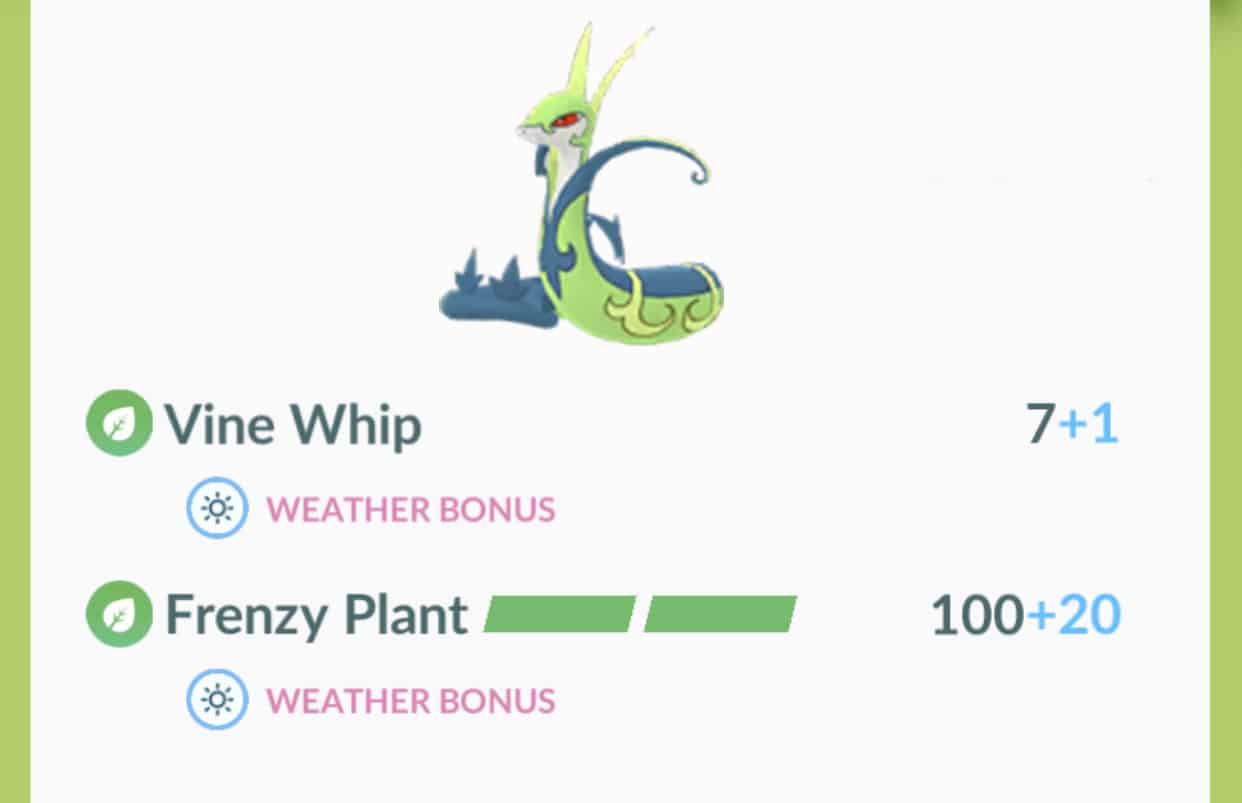 Pokemon Go Serperior Frenzy Plant