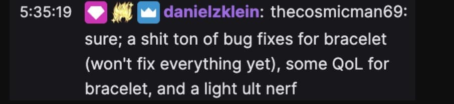 Twitch chat comments about Loba changes in Apex Legends