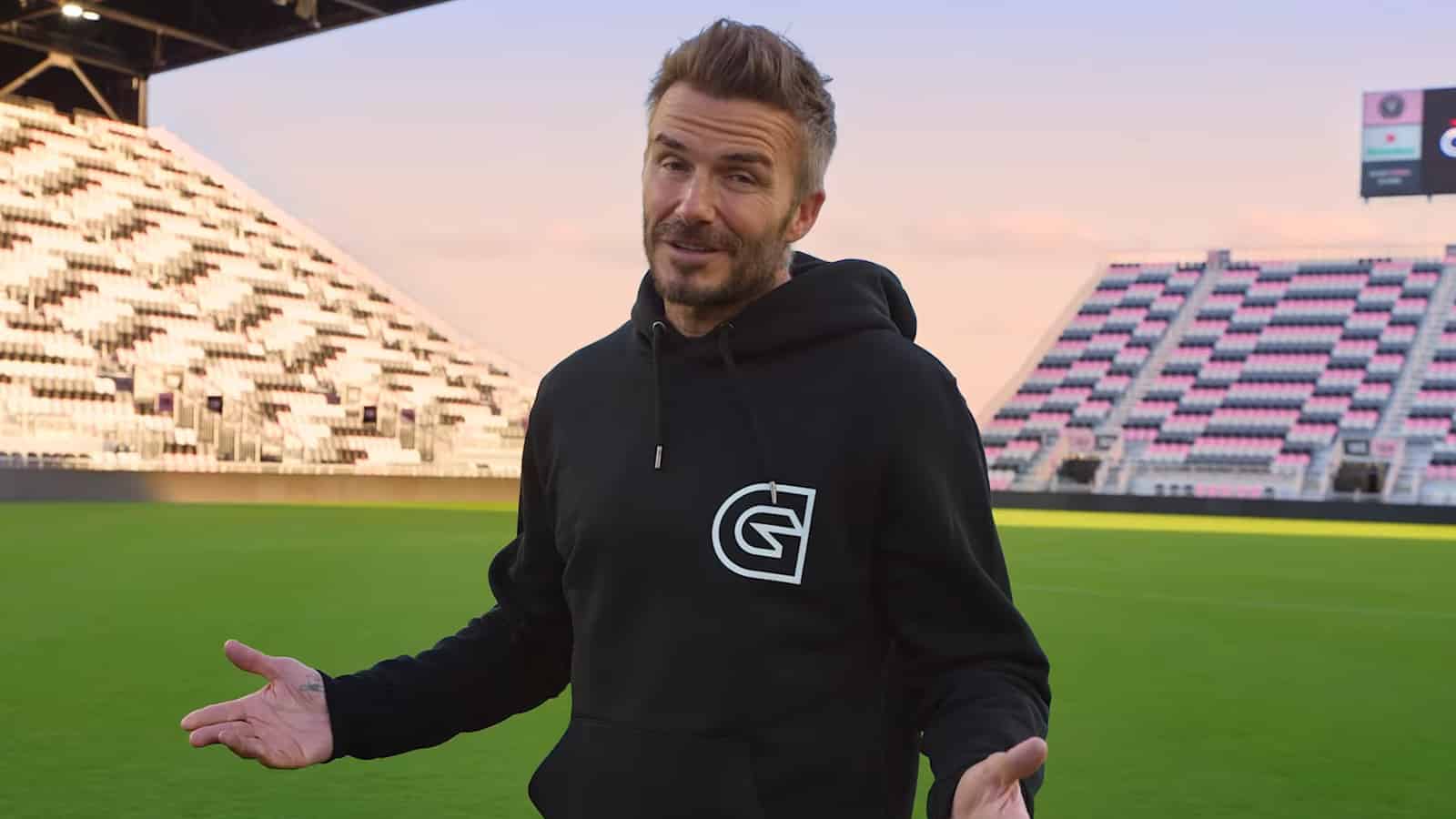 David Beckham wearing Guild hoodie