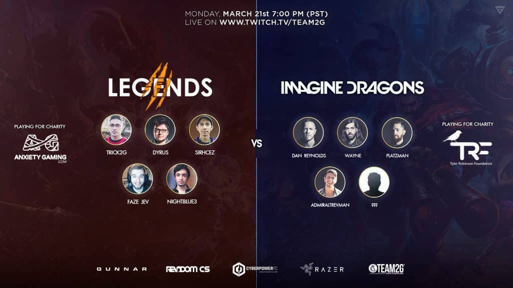 Legends vs Dragons Rise Above the Disorder event with Imagine Dragons