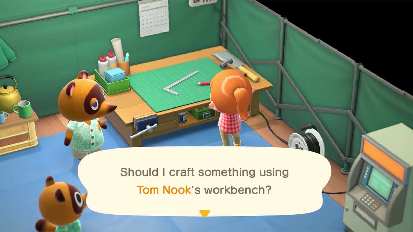 Animal Crossing New Horizons Crafting workbench that can be unlock after you get Iron Nuggets.