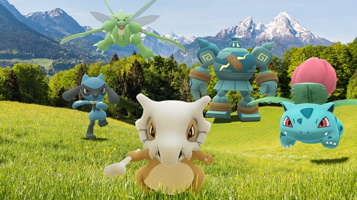 An image of various Pokemon in Pokemon Go including Bulbasaur and Cubone.