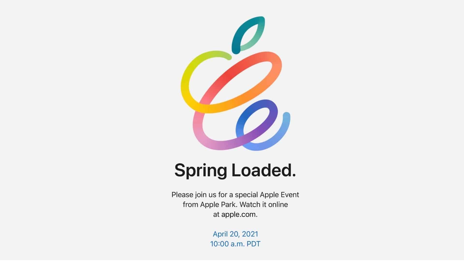 Apple Sring loaded event invite