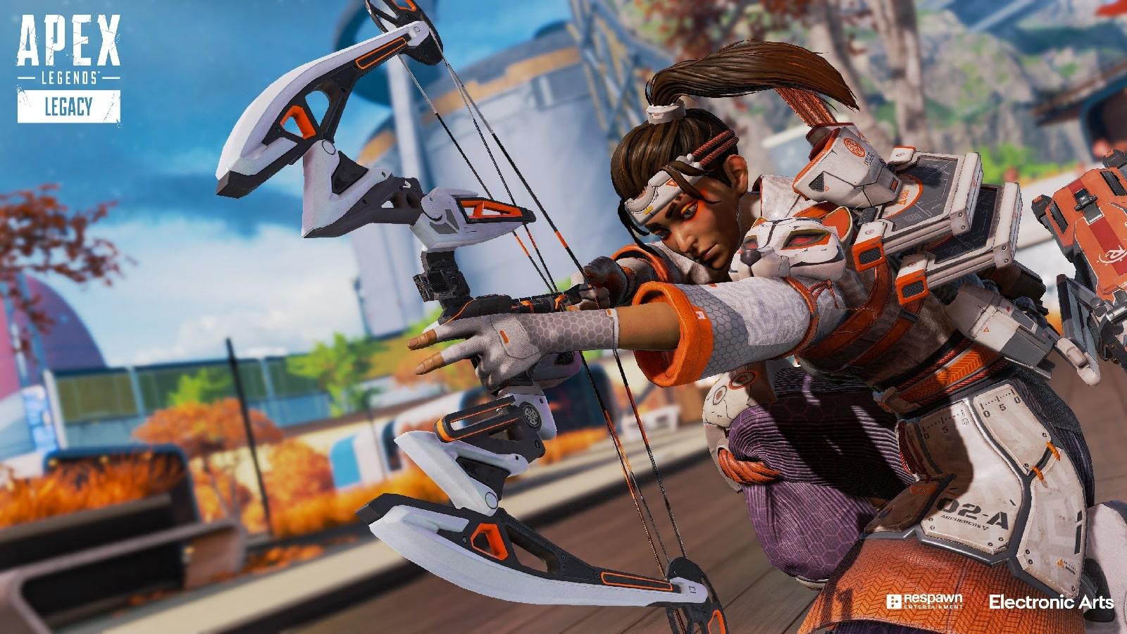 Bocek bow in Apex Legends with Rampart