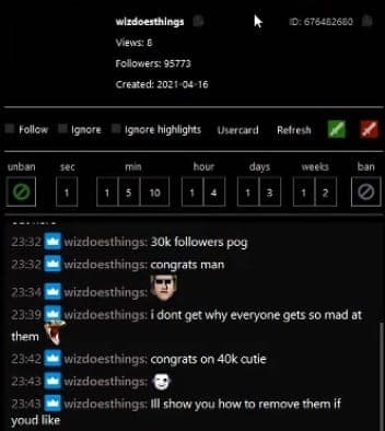 Chat logs from view botter