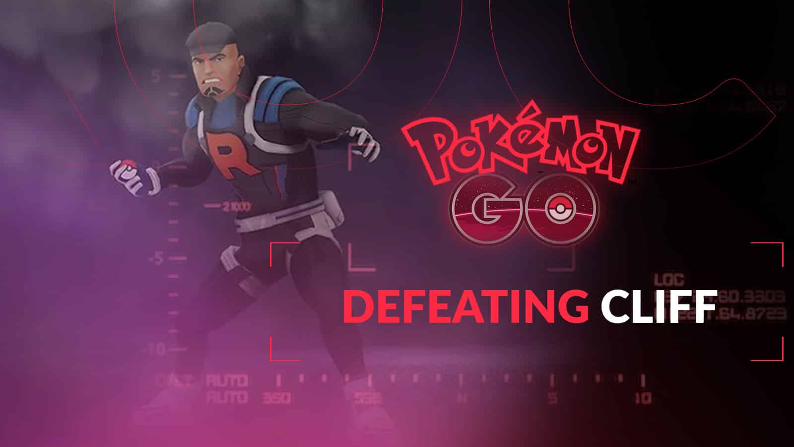 Artwork featuring the Pokemon Go logo, Cliff and 'Defeating Cliff'