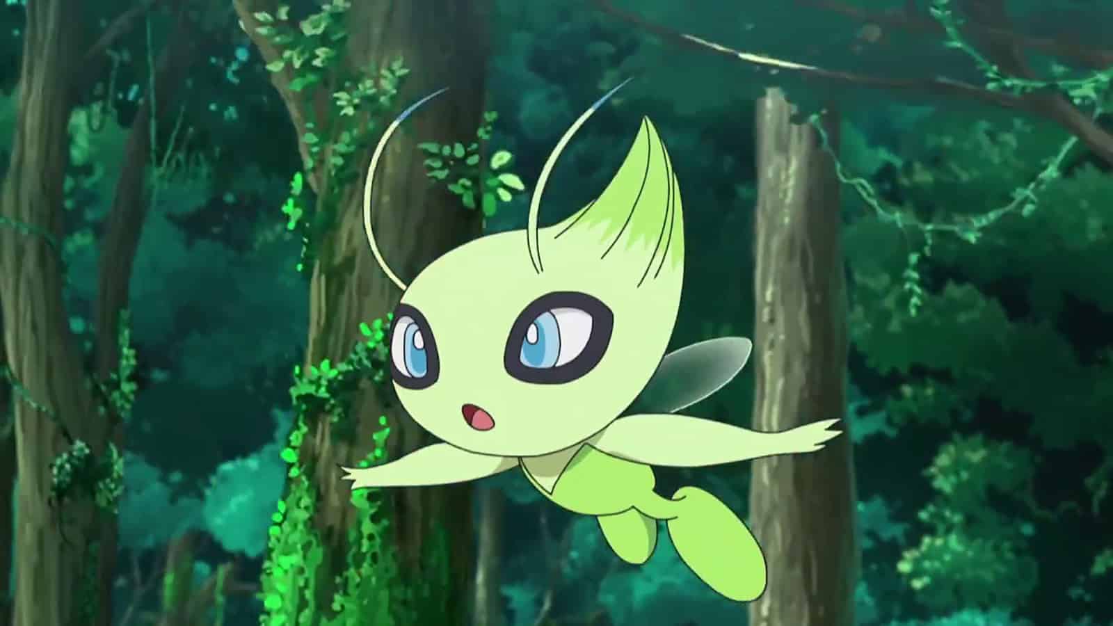 An image of Celebi, one of the best grass-type Pokemon