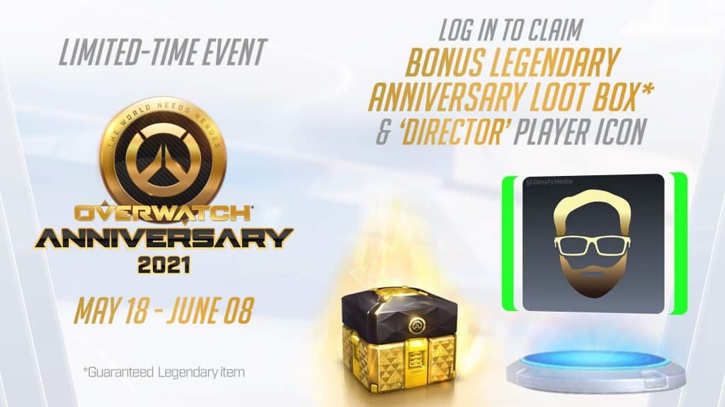 Jeff Kaplan player icon for Overwatch anniversary