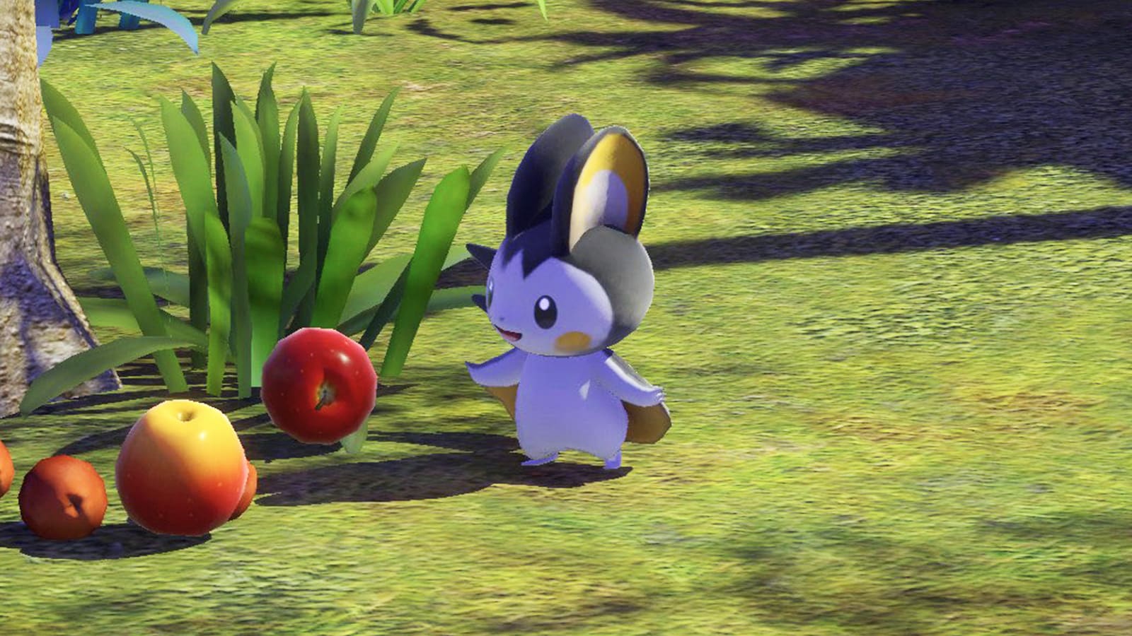 Emolga eating fruit in New Pokemon Snap