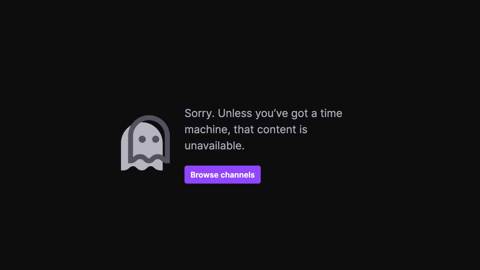 Twitch channel banned