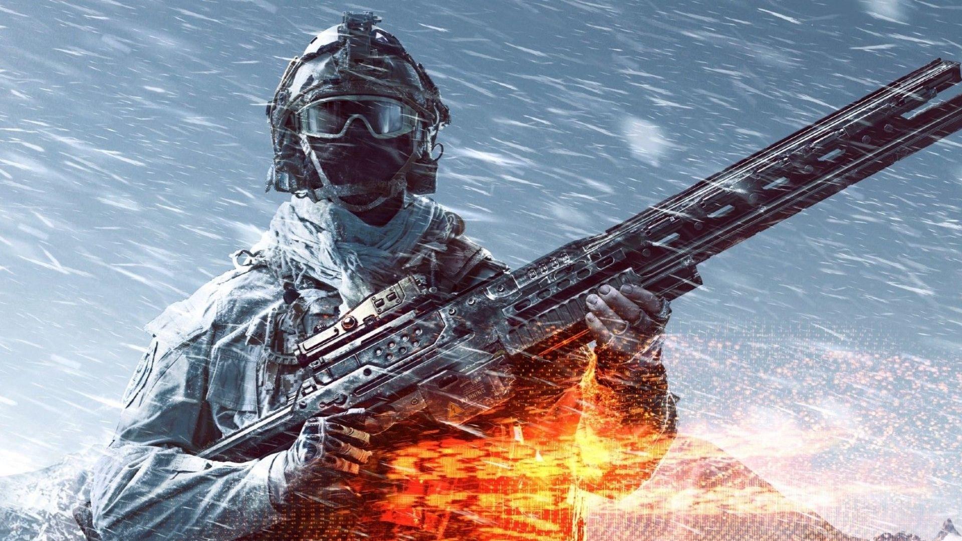 Battlefield 4 character holding a weapon