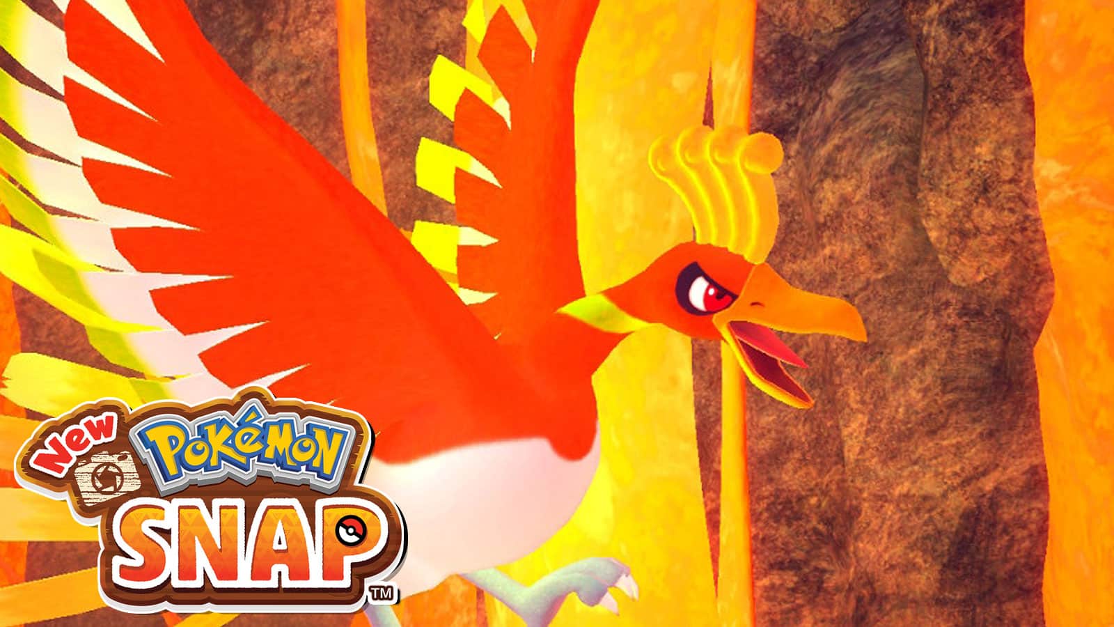 Legendary Ho-Oh flying in New Pokemon Snap