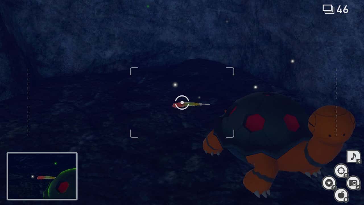 Torkoal blocking Ho-Oh feather in New Pokemon Snap