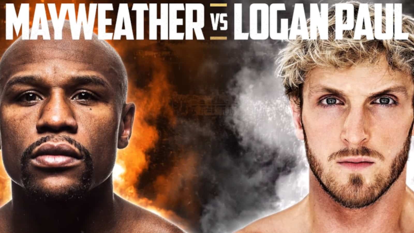 Floyd Mayweather and Logan Paul in promotional image