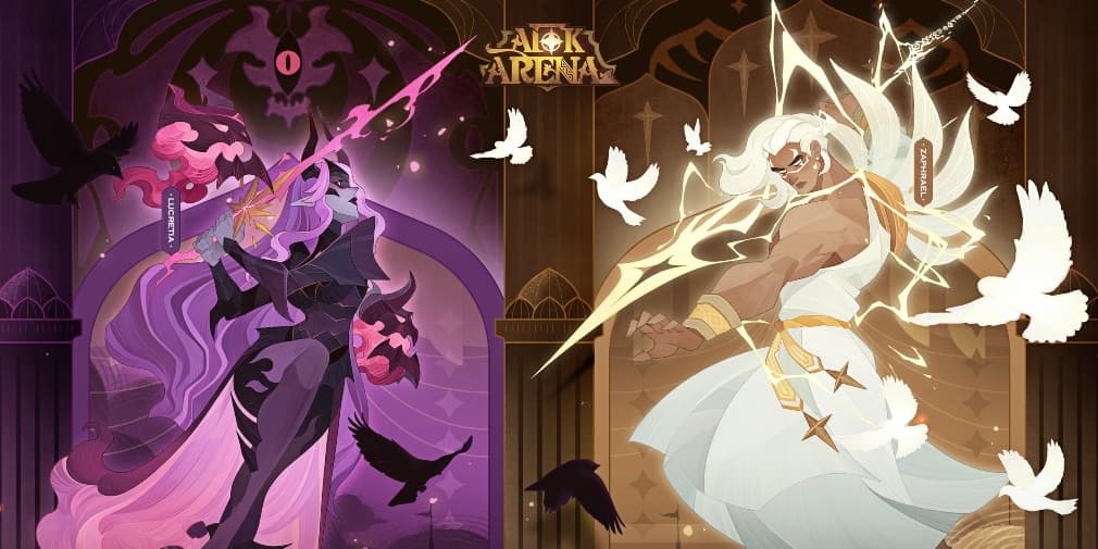 Artwork of two characters in AFK Arena