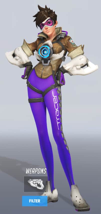 Overwatch Tracer electric purple skin