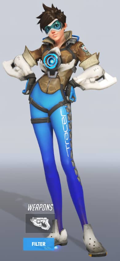 Overwatch Tracer royal blue skin