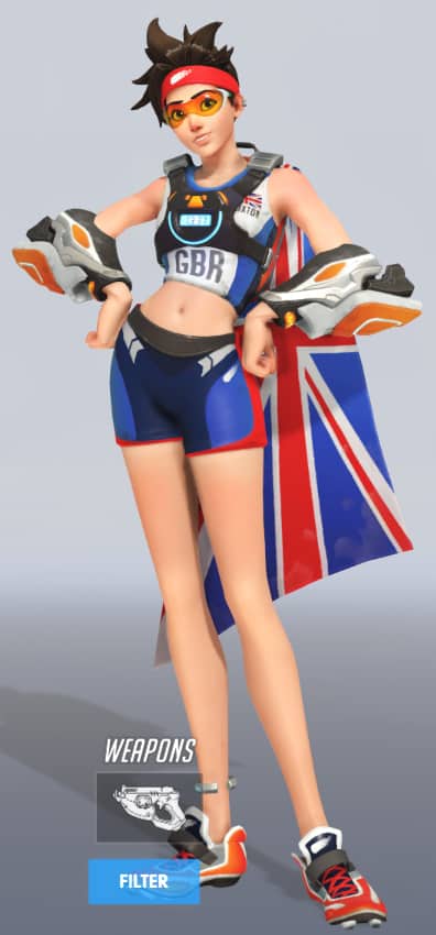 Overwatch tracer track and field skin