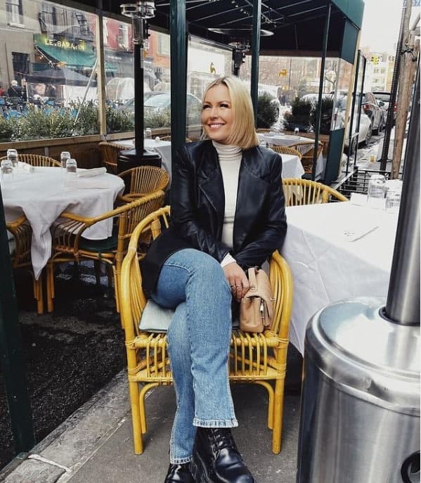 Instagram photo of Serena Kerrigan sat outside at a table