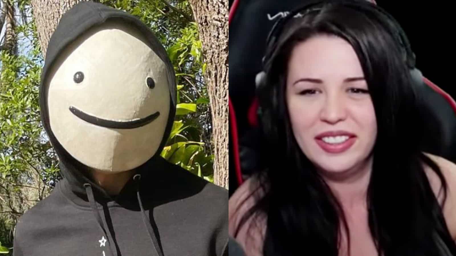 Image of Dream next to image of Kaceytron in a YouTube video