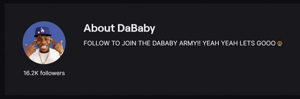 Twitch stream DaBaby